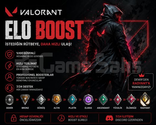 Valorant Elo Boost Hizmeti | Hızlı, Güvenli, Uygun