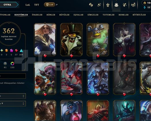 362 kostüm + 400 level acc fresh accaunt