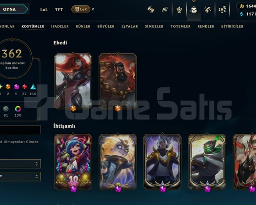 362 kostüm + 400 level acc fresh accaunt