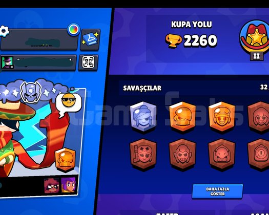 2260k lık bir Brawl stars hesabı.