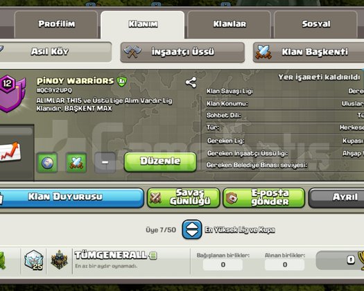 12LVL GÜZEL İSİMLİ BAŞKENTİ MAX KLAN