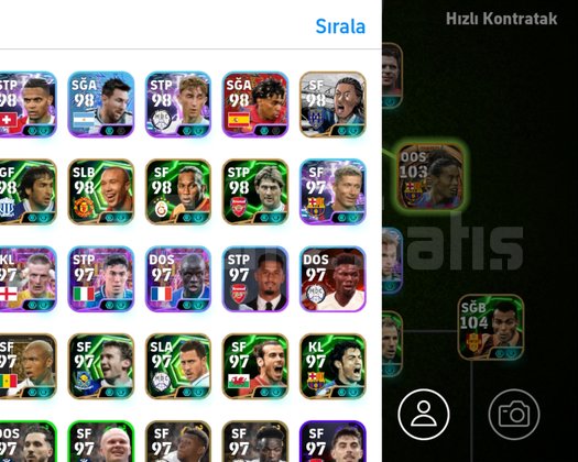 106 BUFFON 106 PUSKAS 105 BATİGO 106 CANNAVARO