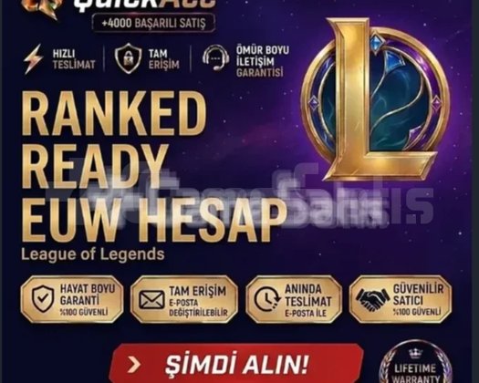 EUW + RANED READY + MAİL DEĞİŞEN + HANDMADE HESAP