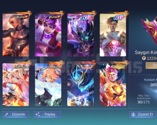 Mobile legends hesabıdır 5 ad kof ve daha vardır