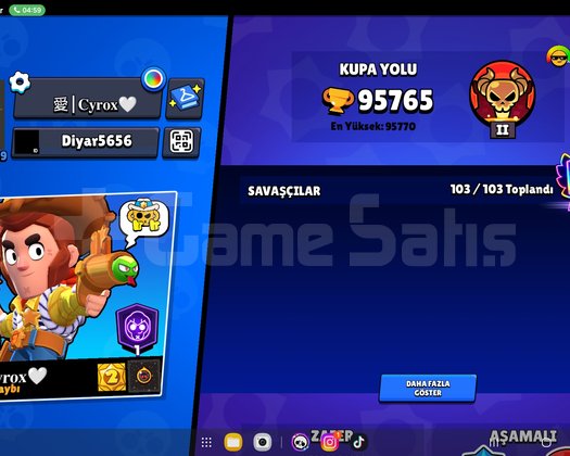 Satılık brawl stars hesabı