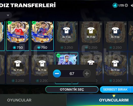 FC MOBİLE 126 gen Mükemmel Utots Hesap