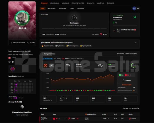 FACEİT 3000 ELO HESABIM STEAMDEKİ 148 OYUN VE FİFA