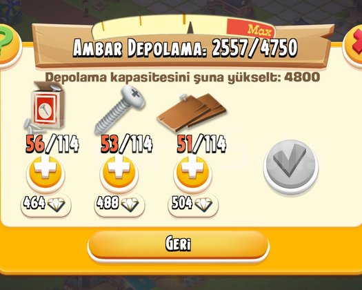 130 level ağıl Ambar yüksek hesap