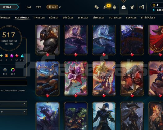 638 LEVEL / 517 SKİN / FUL HERO +MAİL +15K SATIŞ