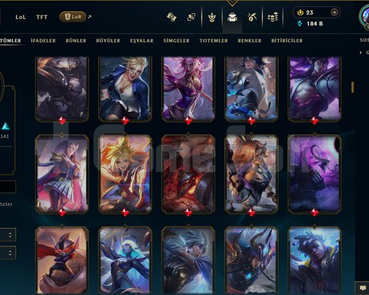 937 LEVEL / 305 SKİN / FUL HERO +MAİL +15K SATIŞ