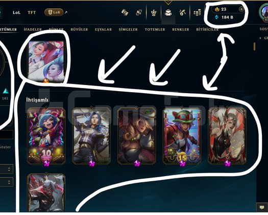 937 LEVEL / 305 SKİN / FUL HERO +MAİL +15K SATIŞ