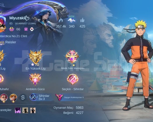 Mobile legends 85K KOLEKSİYONER 150K POPÜLERLİKLİ