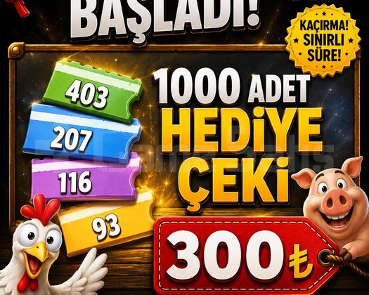 1000 Adet Hediye Çeki