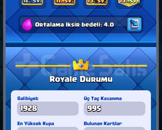 Clash Royal 4 yıllık kasılmış hesap