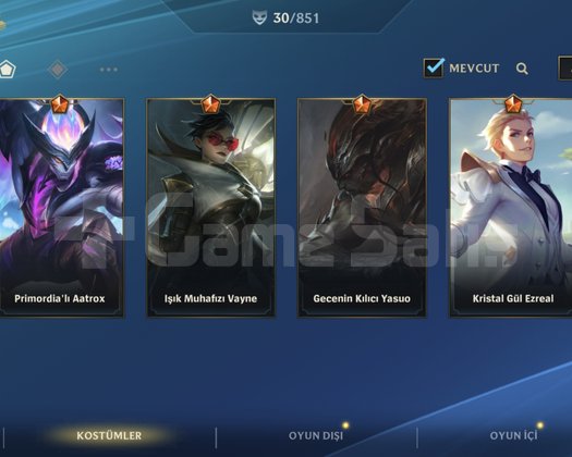 Wild rift 30 kostüm 58 şampiyon temiz hesap