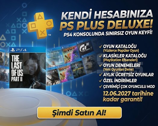 KENDİ HESABINIZA / 12 AY PS PLUS DELUXE / PS4