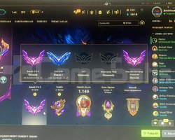 1100 level üstü 500+skin master lol car
