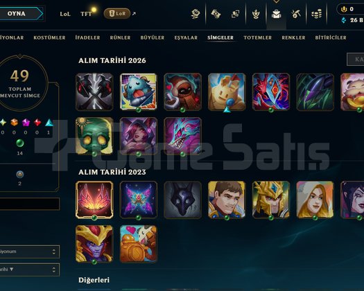 LOL EU WEST 70 WIN RATE HANDMADE EMERALD 4  26K ÖZ