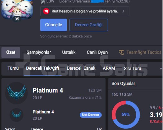 EUW / PLAT 4 / 71 WR / HANDMADE /+30LP -10LP