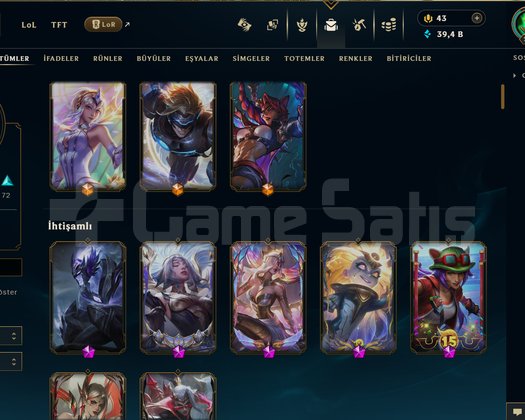 Lol  232 Lvl 141 Skinli Mmrı Yüksek Hesap