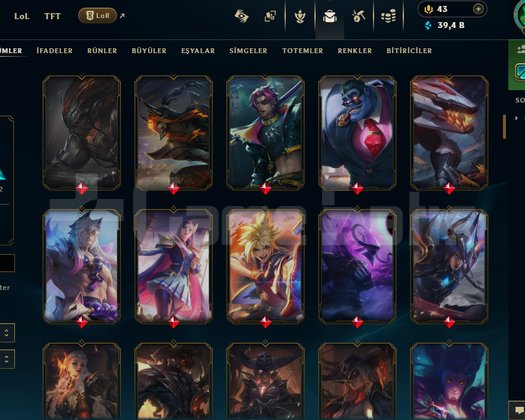 Lol  232 Lvl 141 Skinli Mmrı Yüksek Hesap