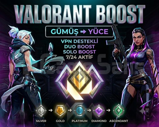 PROFESYONEL VALORANT BOOST | GÜMÜŞ - YÜCE ARASI |
