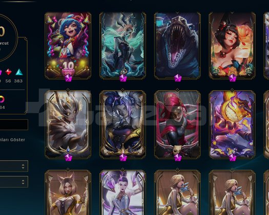 tft ve valorant dahil hesap 710 skin, exalted jinx