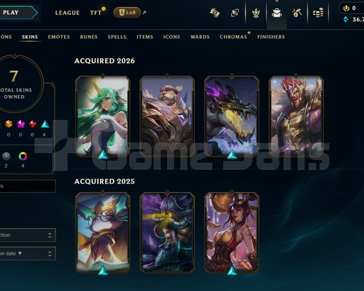 TR Bronze 3 | 7 Kostüm - 36K Mö | LoL Hesap