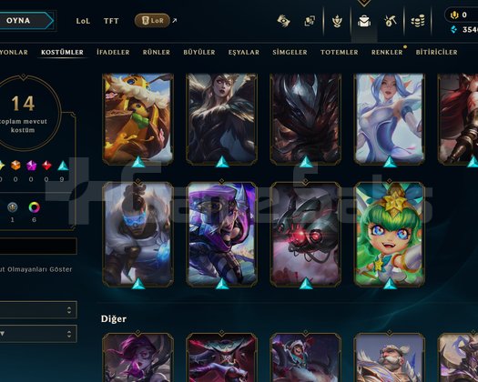 TR Silver 1 | 14 Kostüm - 89 Hero | LoL Hesap