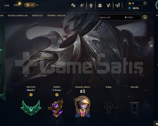 TR Zümrüt 1 | 8 Kostüm - 53 Hero | LoL Hesap