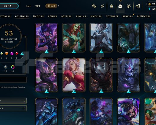 TR Silver 4 | 53 Kostüm - 102 Hero | LoL Hesap