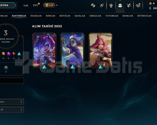 TR Unranked | 3 Kostüm - 22 Hero | LoL Hesap