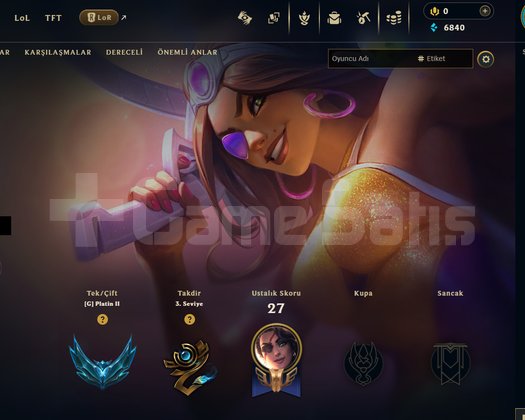 TR Plat 2 | 10 Kostüm - 40 Hero | LoL Hesap