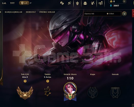 TR Gold 2 | 9 Kostüm - 79 Hero | LoL Hesap