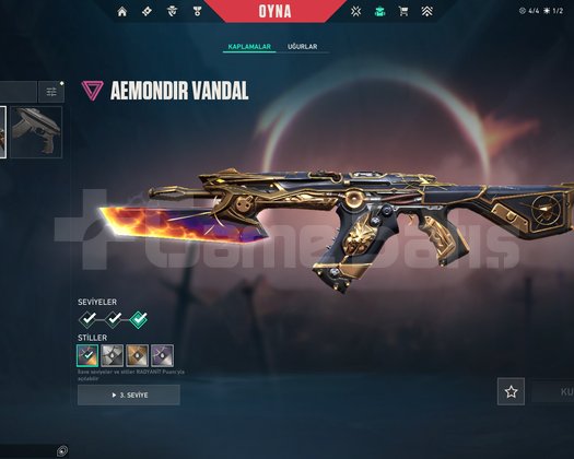 Aemondir Vandal Kaosun Kılıcı Radiant Krizi Classi