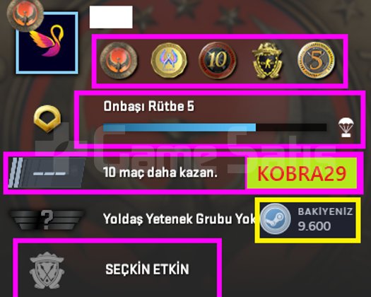 FACEİT+12K OYUN+ 5 MADALYA 25 WİN 58 SAAT
