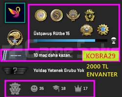 FACEİT+2K ENVANTER+ 7 MADALYA 889 WİN 2073 SAAT