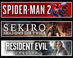 Spider-Man 2 +Sekiro +RE Requiem