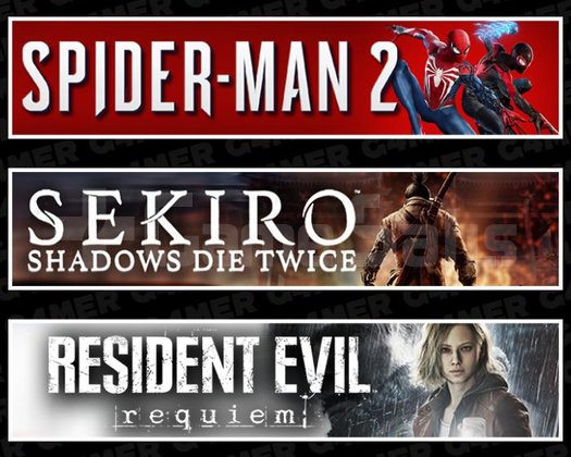 Spider-Man 2 +Sekiro +RE Requiem