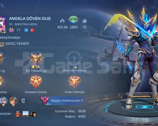 Gusion legendli ilk sahibinden emek hesabı