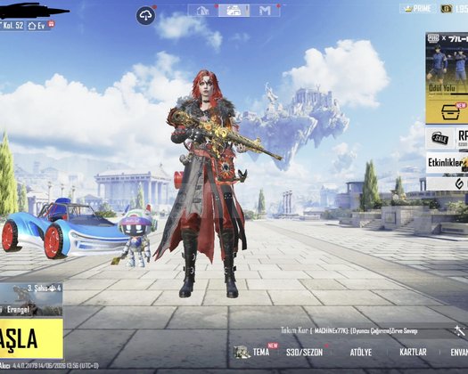 52 koleksiyon PUBG hesabı