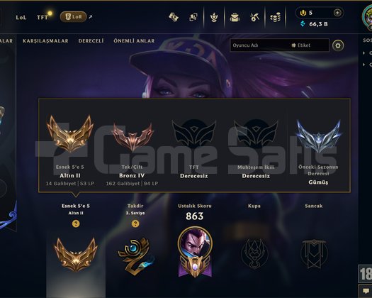 765 KOSTÜM 66K ÖZ 498 LVL EFSANE DOLU MAİL HESAP