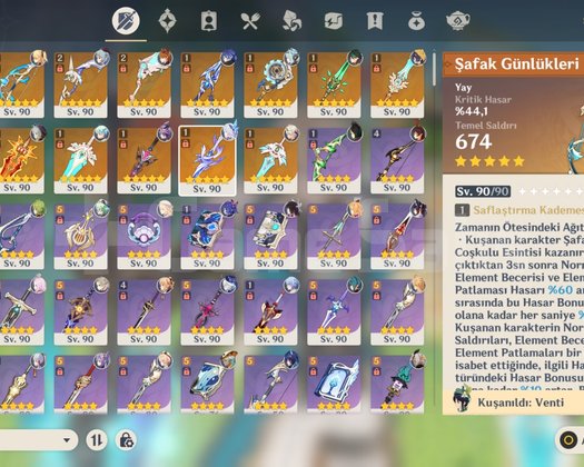 EU Varka Flins Skirk venti durin + bis+ Rate up