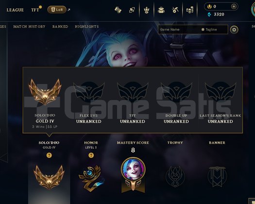 Euw Gold4 3w 2l Fresh Hesap