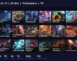 TR / 73 LVL + 26 SKİN + UNRANKED !!