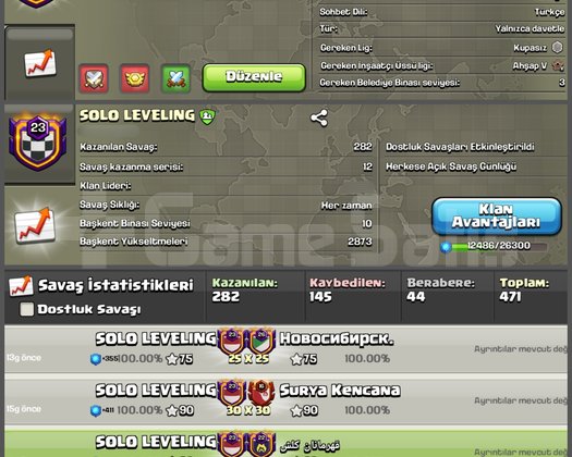 23 LVL MÜKEMMEL İSİMLİ KLAN