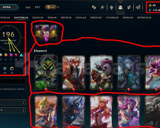 458 LVL + 196 KOSTÜM + 172 HERO + GOLD 3 + MAİL!