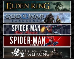 Elden +Ragnarök +Miles +Spider 1 +Wukong