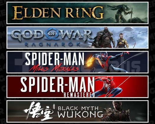 Elden +Ragnarök +Miles +Spider 1 +Wukong