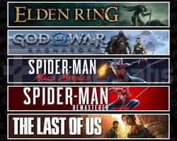 Elden +Ragnarök +Miles +Spider 1 +TLOU1